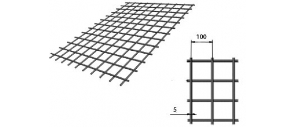 Сетка сварная (дорожная) 100х100х5мм 1,5х2м купить с доставкой в Раменском